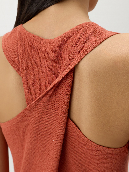 Топ с бамбуком и льном